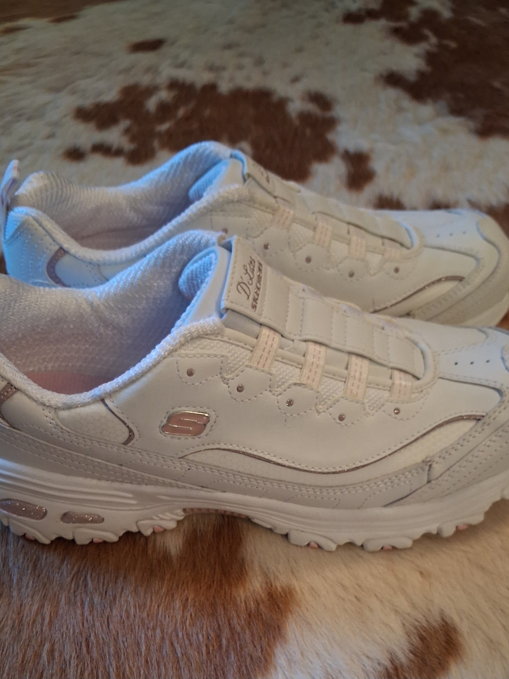 Skechers D'Lites White Platform Sneakers